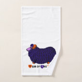 Funny Paars Ram Chinese Year Zodiac Towel Set Bad Handdoek (Handdoek)