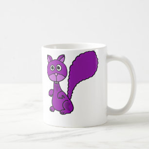 Funny Paars Squirrel Cartoon Koffiemok