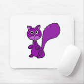 Funny Paars Squirrel Cartoon Muismat (Met muis)