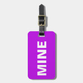 Funny Paarse Mine Bagagelabel (Voorkant verticaal)