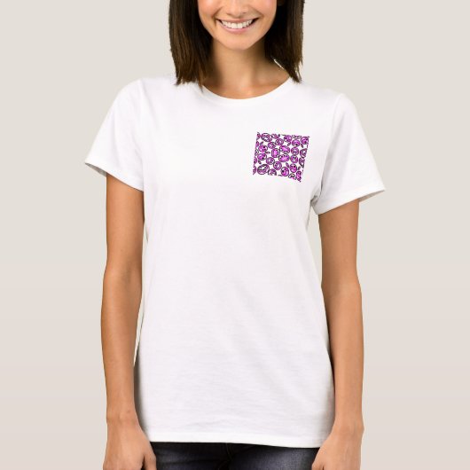 Funny Paarse Pain Emoticons T-shirt (Voorkant)