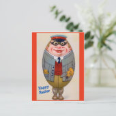 Funny  Paaseieren Man, Cute Briefkaart (Staand voorkant)