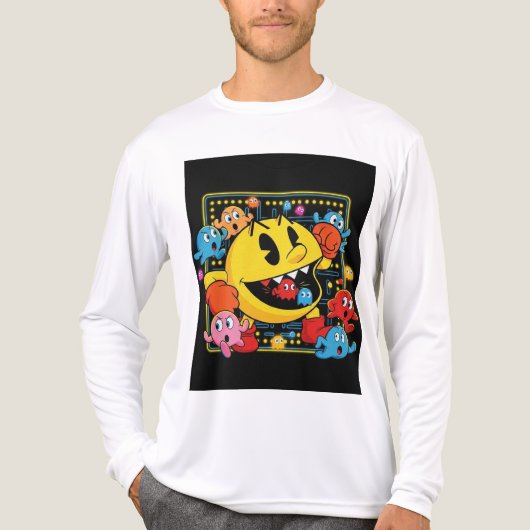 Funny Pac-Man T-Shirt – Retro Arcade Gaming Tee (Voorkant volledig)