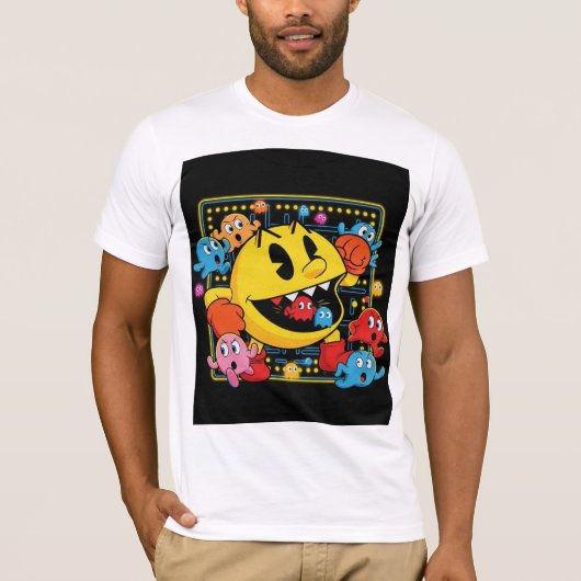 Funny Pac-Man T-Shirt – Retro Arcade Gaming Tee (Voorkant)