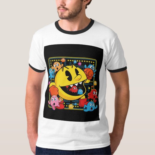 Funny Pac-Man T-Shirt – Retro Arcade Gaming Tee (Voorkant)