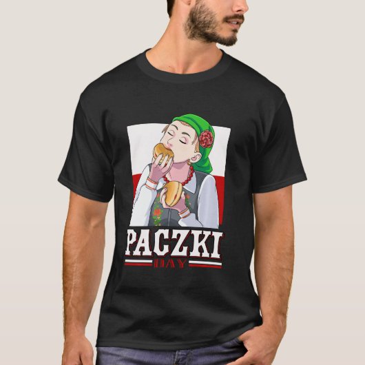 Funny Paczki Day Poolse Doughnoten Fat donderdag T-shirt (Voorkant)