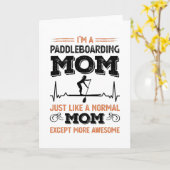 Funny Paddleboarding Mam Gift for Women Kaart (Gele Bloem)