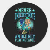 Funny Padel Quote is je al padel Ronde Sticker (Voorkant)