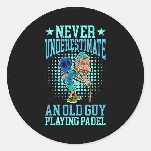 Funny Padel Quote is je al padel Ronde Sticker (Voorkant)