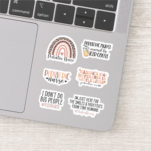 Funny Paediatric Neurse Sticker Pack, Peds Nursing (Detail)