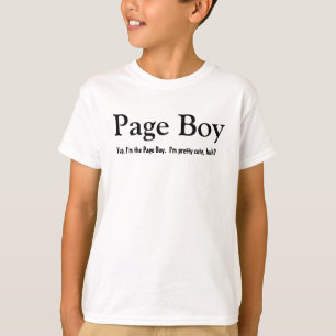 Funny Page Boy  Wedding Party Shirt