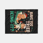 Funny Pain Scale Have You Tried Icing It Gingerbre Fleece Deken (Voorkant (Horizontaal))