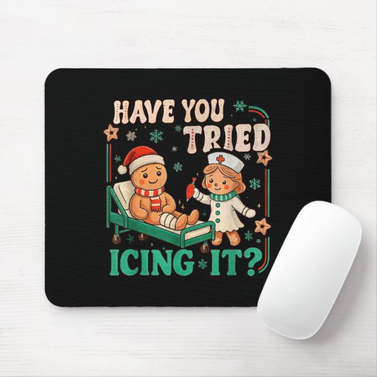 Funny Pain Scale Have You Tried Icing It Gingerbre Muismat (Met muis)