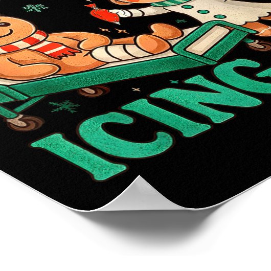 Funny Pain Scale Have You Tried Icing It Gingerbre Poster (Hoek)