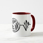 Funny Paint Brush Volleyball - Black Rythm Mok (Voorkant rechts)