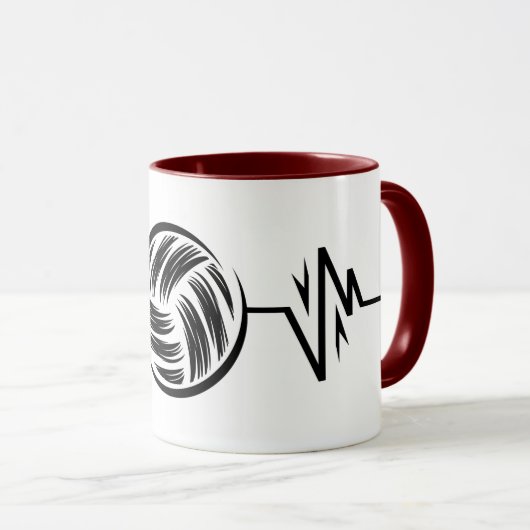 Funny Paint Brush Volleyball - Black Rythm Mok (Voorkant rechts)