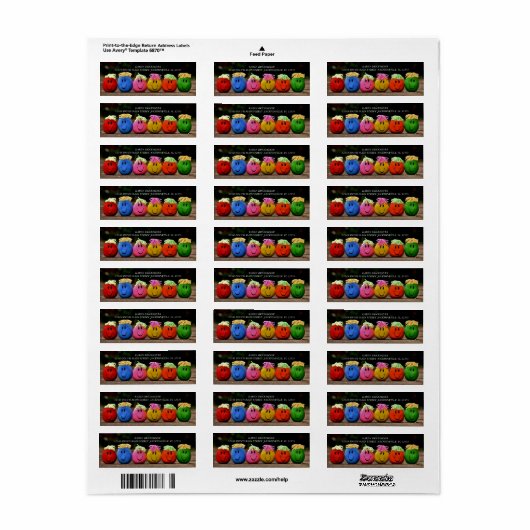 Funny Painted Rocks Return Label (Full Sheet)