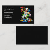 Funny Painter Cartoon Painter Business Card Visitekaartje (Voorkant / Achterkant)