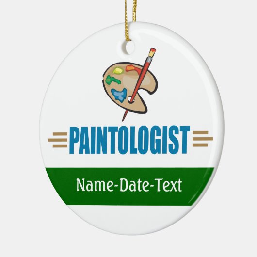 Funny Painter Keramisch Ornament (Links)