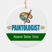 Funny Painter Keramisch Ornament (Achterkant)