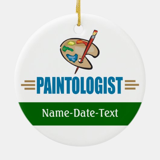 Funny Painter Keramisch Ornament (Achterkant)