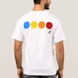 Funny Painting Color Circles Stick Figuur T-shirt