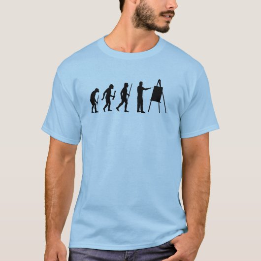 Funny Painting Evolution Silhouette T-shirt (Voorkant)
