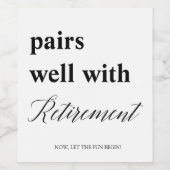 Funny Pairs Goed pensioen GEFT GEFT Ge Wijn Etiket (Enkel label)