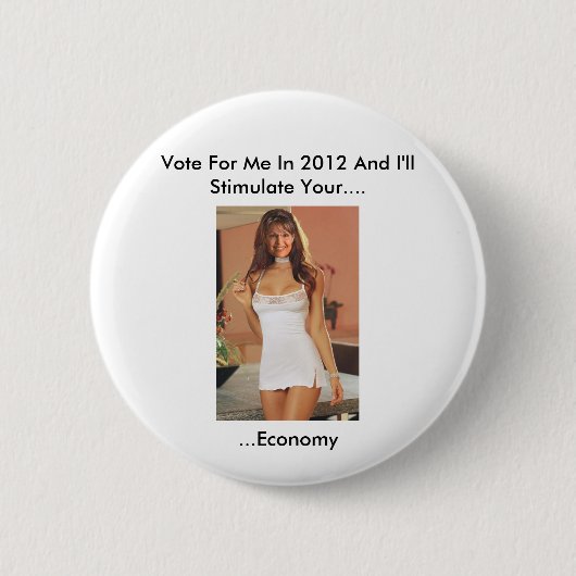 Funny Palin 2012 Button T Shirten (Anti Obama) (Voorkant)