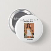 Funny Palin 2012 Button T Shirten (Anti Obama) (Voorkant /achterkant)