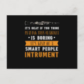 Funny Palling Bass Clarinet Musical Instrument Feestdagenkaart (Voorkant)