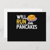 Funny pancake minnaar marathonloper briefkaart (Voorkant / Achterkant)