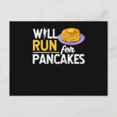 Funny pancake minnaar marathonloper briefkaart (Voorkant)