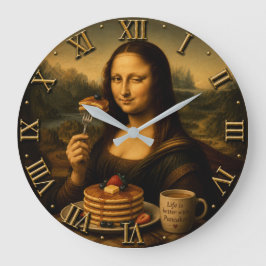 Funny Pancake Mona Lisa Grote Klok