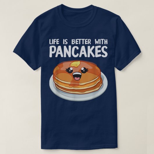 Funny Pancakes Art Mannen Women Brunch Breakfast P T-shirt (Design voorkant)