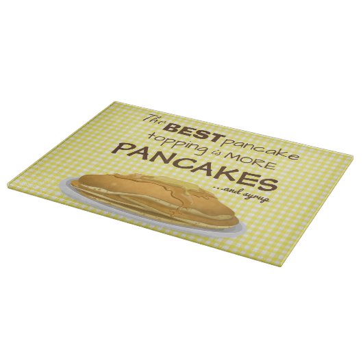 Funny Pancakes en Syrup Topping Quote Snijplank (Hoek)