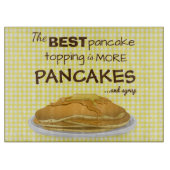 Funny Pancakes en Syrup Topping Quote Snijplank (Voorkant)