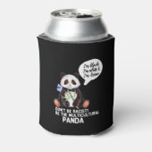 Funny Panda against Racism Black White en Asian Blikjeskoeler (Blikje Achterkant)