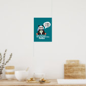 Funny Panda against Racism Black White en Asian Poster (Keuken)