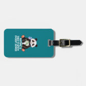 Funny Panda Animal Quote niets zwart en wit Bagagelabel (Voorkant horizontaal)