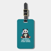 Funny Panda Animal Quote niets zwart en wit Bagagelabel (Voorkant verticaal)