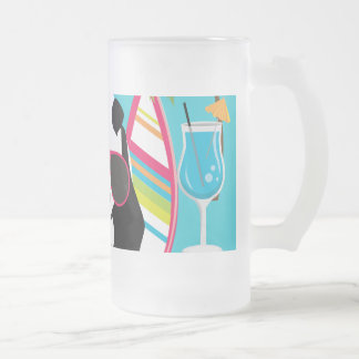 Funny Panda Beer Beach Bum Cool Sunbril Surfing Matglas Bierpul