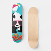 Funny Panda Beer Beach Bum Cool Sunbril Surfing Persoonlijk Skateboard (Voorkant)