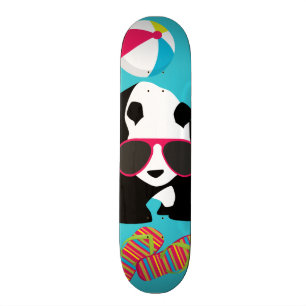 Funny Panda Beer Beach Bum Cool Sunbril Surfing Persoonlijk Skateboard