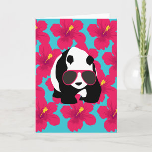 Funny Panda Beer Beach Bum Cool Sunbril Tropics Kaart