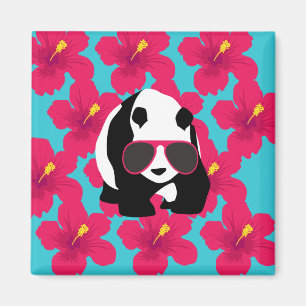 Funny Panda Beer Beach Bum Cool Sunbril Tropics Magneet