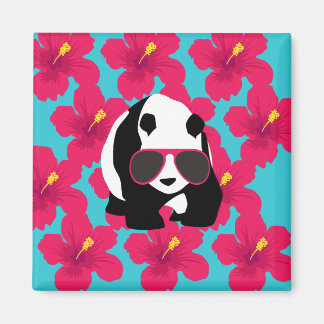 Funny Panda Beer Beach Bum Cool Sunbril Tropics Magneet