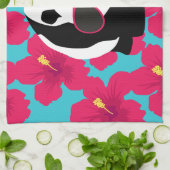 Funny Panda Beer Beach Bum Cool Sunbril Tropics Theedoek (Gevouwen)