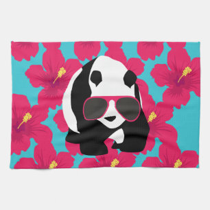 Funny Panda Beer Beach Bum Cool Sunbril Tropics Theedoek
