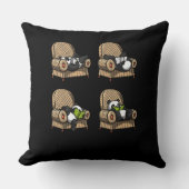 Funny Panda Beer Book Reading Animal Kussen (Voorkant)